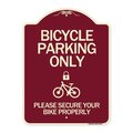 Signmission Bicycle Parking Please Secure Your Bike Properly Heavy-Gauge Aluminum Sign, 24" x 18", BU-1824-24317 A-DES-BU-1824-24317